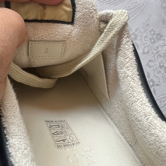 Gucci Men Screeners Leather Black and White Trainers NWB Size 5 (Women’s 8.5) - Picture 8 of 16
